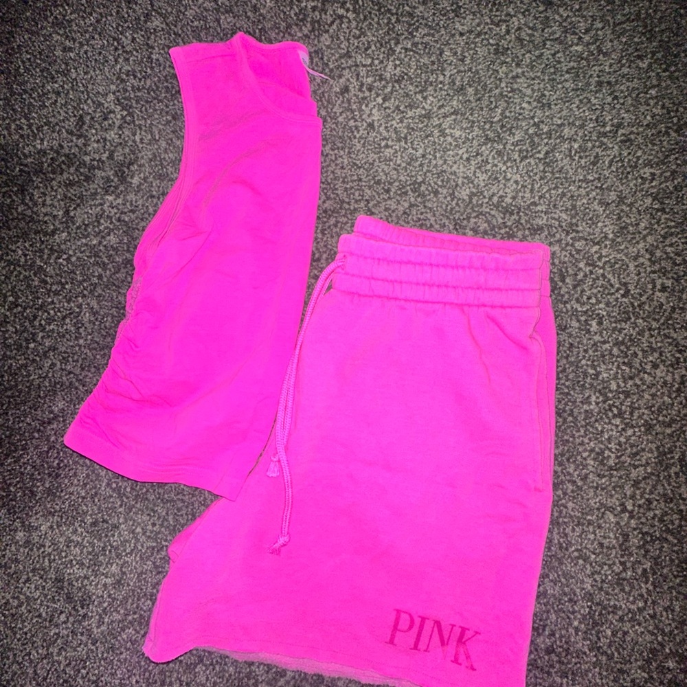 PINK Victoria's Secret Bright Pink Lounge Set